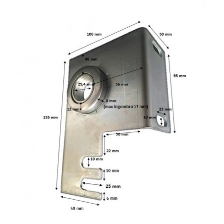 Coppia Staffa Angolare con cuscinetto