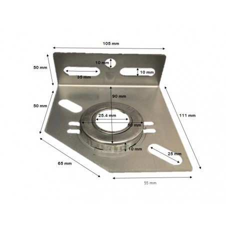 Coppia Staffe intermedie con cuscinetto