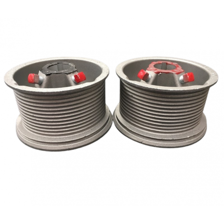 Coppia Tamburi per porte alte max 3700 mm - per cavi diametro filo 4 mm